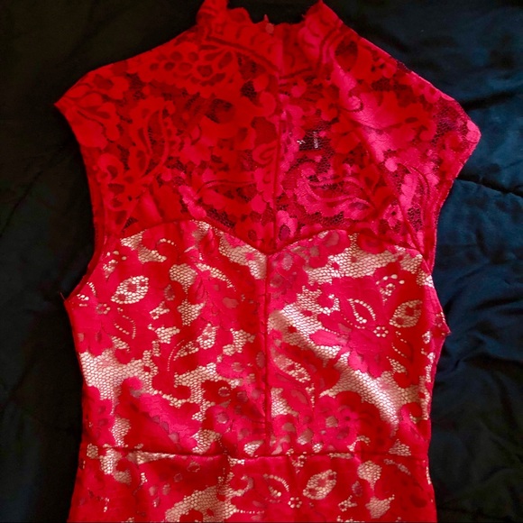 Windsor Red Lace Dress - Picture 3 of 3